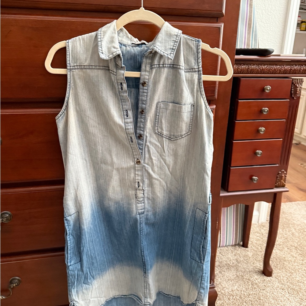 Sleeveless Denim Ombre Dress